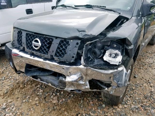 1N6AA0EC2BN306589 - 2011 NISSAN TITAN S GRAY photo 9