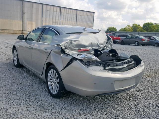 W04GR5EC4B1006217 - 2011 BUICK REGAL CXL SILVER photo 3