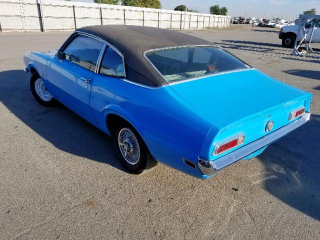 2K91L100501 - 1972 FORD MAVERICK BLUE photo 3