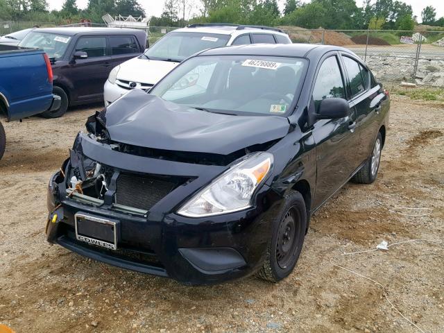 3N1CN7AP0FL952823 - 2015 NISSAN VERSA S BLACK photo 2