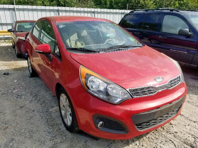 KNADN5A36D6120569 - 2013 KIA RIO EX RED photo 1