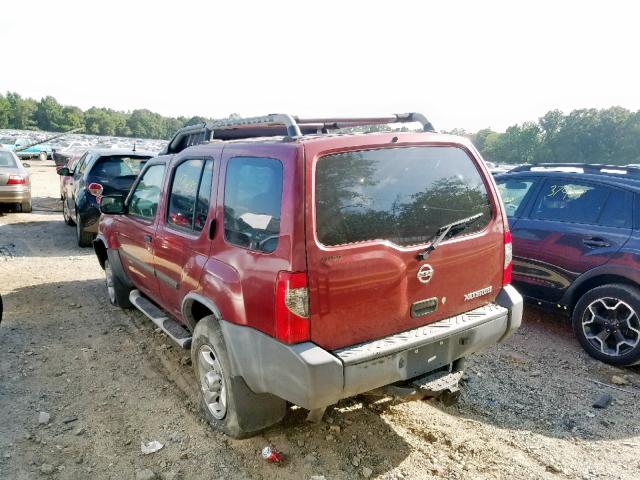 5N1ED28T54C609458 - 2004 NISSAN XTERRA XE BURGUNDY photo 3