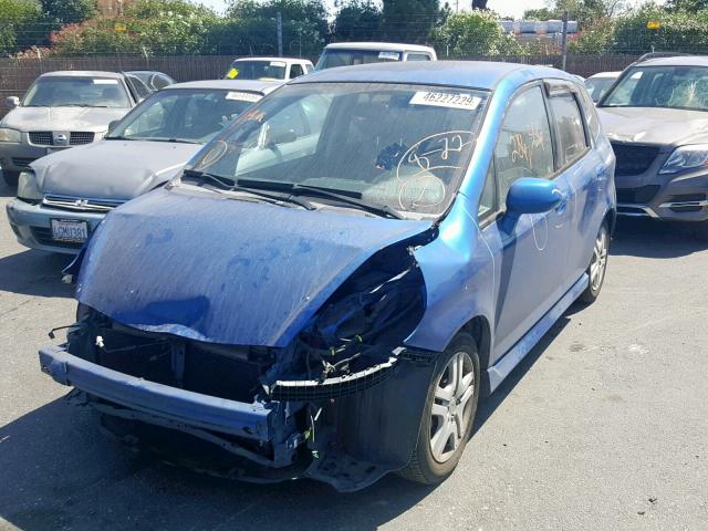 JHMGD38637S044245 - 2007 HONDA FIT S BLUE photo 2