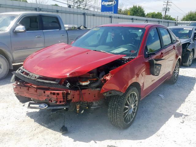 1FAHP3GNXBW151452 - 2011 FORD FOCUS SES RED photo 2