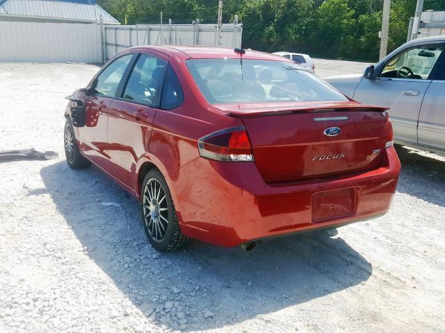 1FAHP3GNXBW151452 - 2011 FORD FOCUS SES RED photo 3