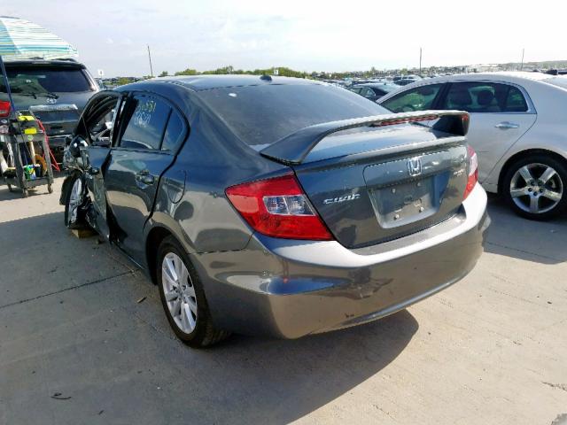 2HGFB2F99CH579500 - 2012 HONDA CIVIC EXL 灰色 照片 3