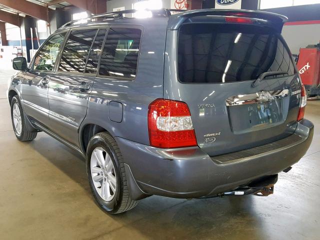 JTEEW21A170049513 - 2007 TOYOTA HIGHLANDER BLUE photo 3