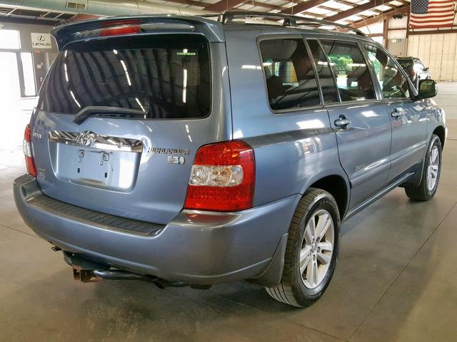 JTEEW21A170049513 - 2007 TOYOTA HIGHLANDER BLUE photo 4