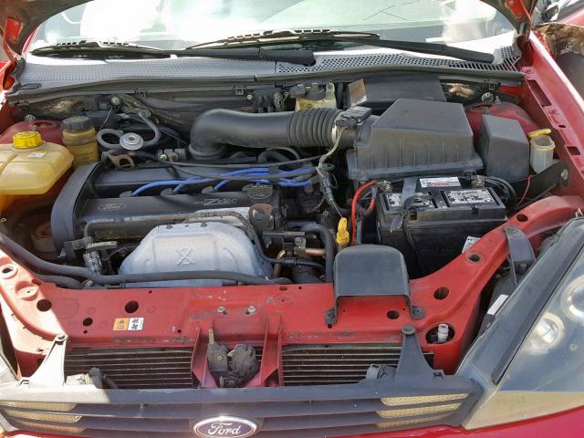 3FAFP31303R151379 - 2003 FORD FOCUS ZX3 RED photo 7