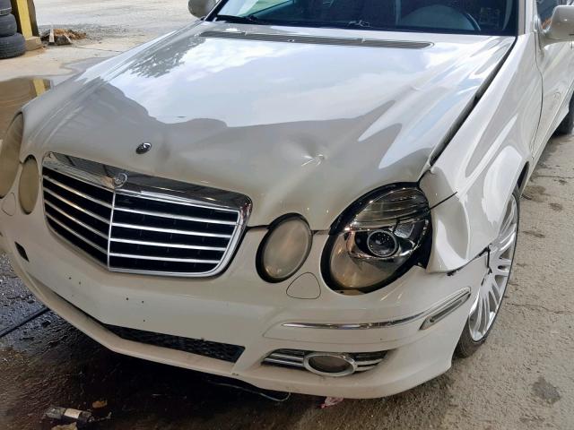 WDBUF56XX8B343320 - 2008 MERCEDES-BENZ E 350 WHITE photo 9