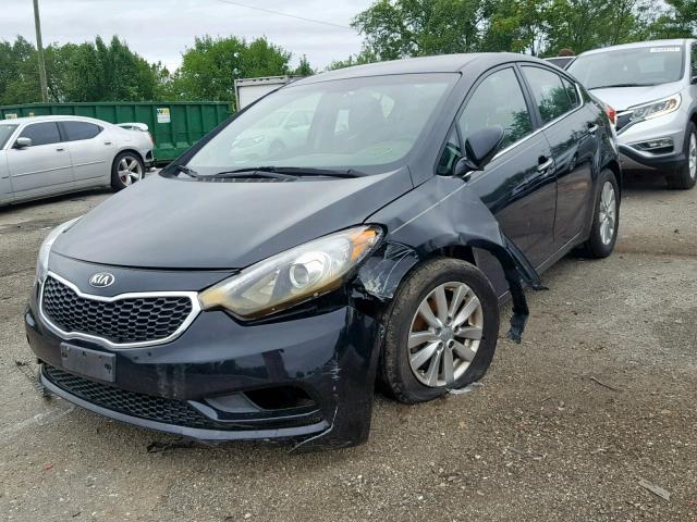 KNAFX4A8XE5201753 - 2014 KIA FORTE EX BLACK photo 2