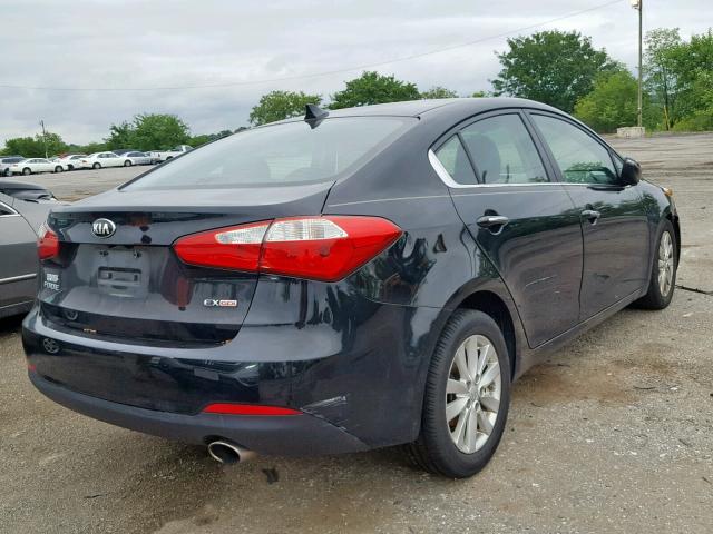 KNAFX4A8XE5201753 - 2014 KIA FORTE EX BLACK photo 4