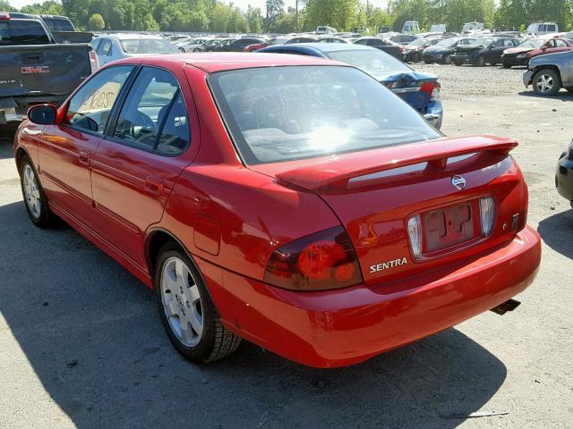 3N1AB51D45L479503 - 2005 NISSAN SENTRA SE- RED photo 3