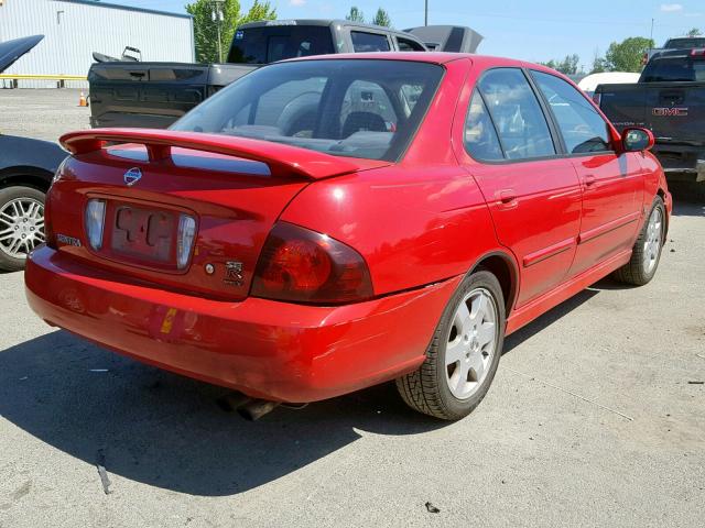 3N1AB51D45L479503 - 2005 NISSAN SENTRA SE- RED photo 4