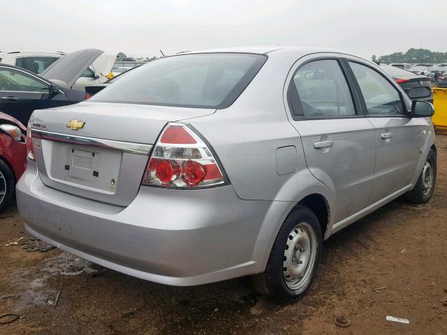 KL1TD56608B044825 - 2008 CHEVROLET AVEO BASE ვერცხლისფერი ფოტო 4