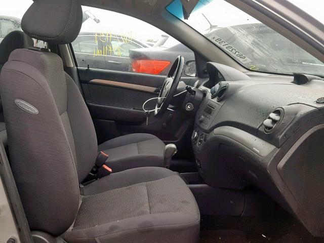 KL1TD56608B044825 - 2008 CHEVROLET AVEO BASE ვერცხლისფერი ფოტო 5
