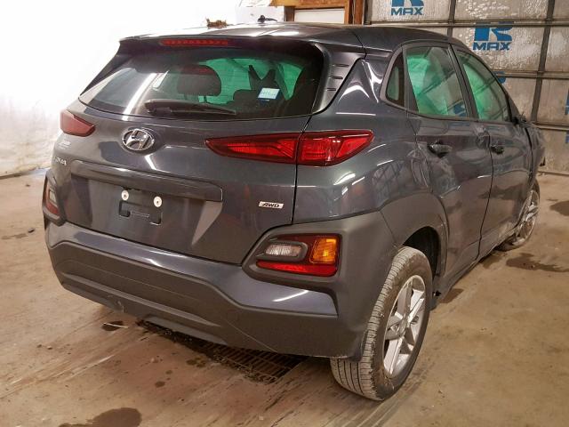 KM8K1CAA8JU096710 - 2018 HYUNDAI KONA SE GRAY photo 4