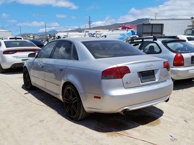 WAUBF78E46A040176 - 2006 AUDI A4 S-LINE SILVER photo 3