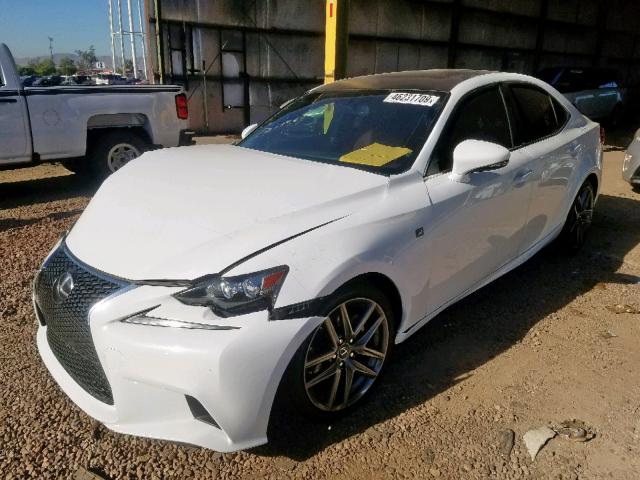 JTHBF1D22F5044374 - 2015 LEXUS IS 250 WHITE photo 2