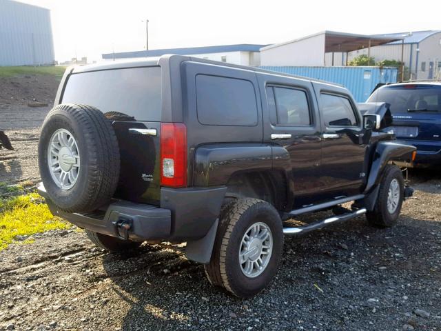 5GTEN13E388128355 - 2008 HUMMER H3 BLACK photo 4