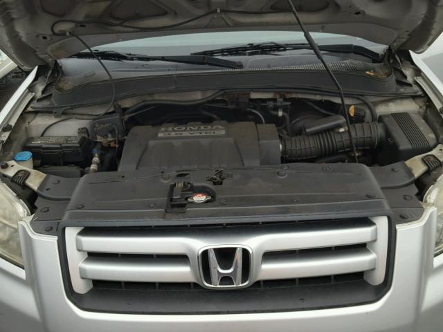 5FNYF18196B005728 - 2006 HONDA PILOT LX SILVER photo 7