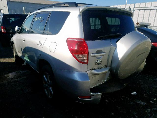 JTMBD31V386074871 - 2008 TOYOTA RAV4 LIMIT SILVER photo 3