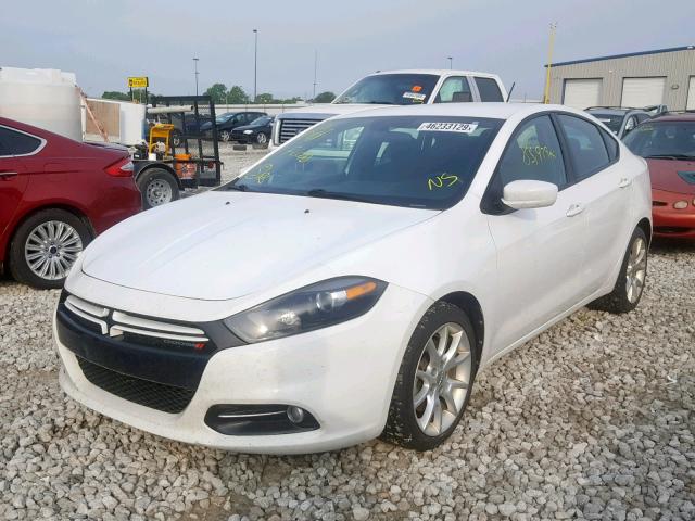 1C3CDFBA5DD105548 - 2013 DODGE DART SXT WHITE photo 2