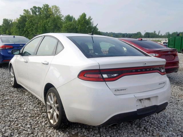 1C3CDFBA5DD105548 - 2013 DODGE DART SXT WHITE photo 3