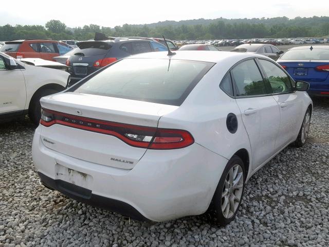 1C3CDFBA5DD105548 - 2013 DODGE DART SXT WHITE photo 4