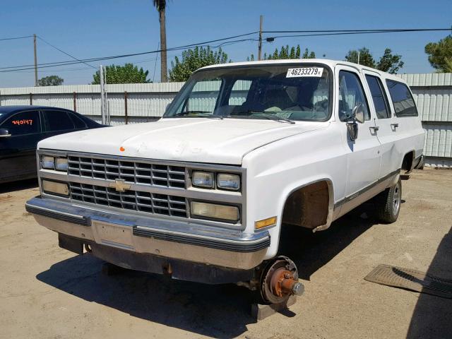 1GNEV16K2LF119795 - 1990 CHEVROLET SUBURBAN V WHITE photo 2