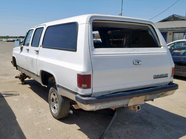 1GNEV16K2LF119795 - 1990 CHEVROLET SUBURBAN V WHITE photo 3