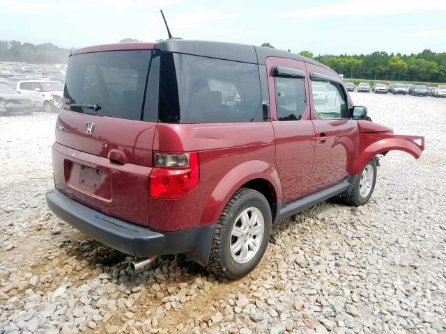 5J6YH18747L001013 - 2007 HONDA ELEMENT EX MAROON photo 4