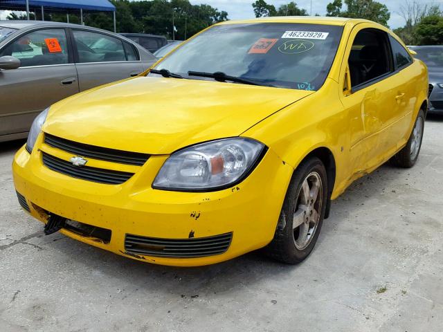 1G1AL15F277103106 - 2007 CHEVROLET COBALT LT YELLOW photo 2