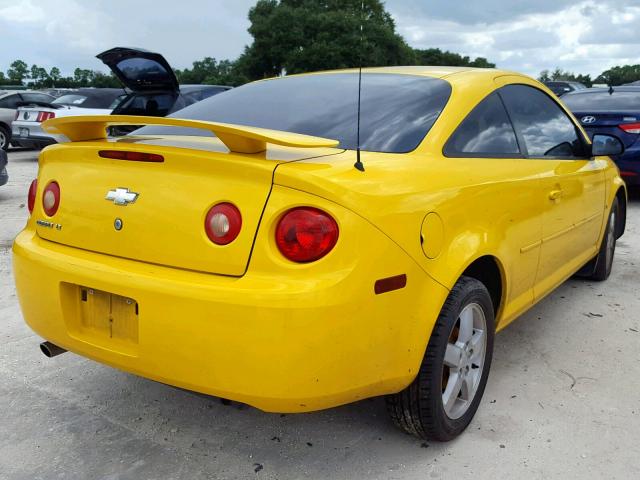 1G1AL15F277103106 - 2007 CHEVROLET COBALT LT YELLOW photo 4