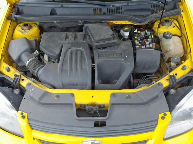 1G1AL15F277103106 - 2007 CHEVROLET COBALT LT YELLOW photo 7