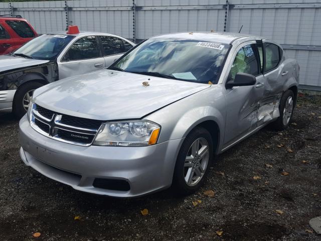 1B3BD4FB6BN608822 - 2011 DODGE AVENGER EX SILVER photo 2