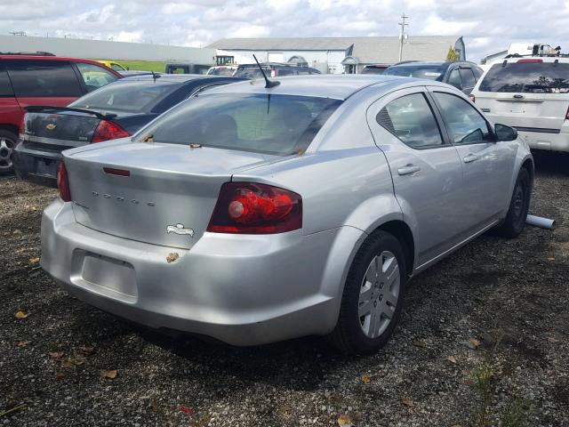 1B3BD4FB6BN608822 - 2011 DODGE AVENGER EX SILVER photo 4