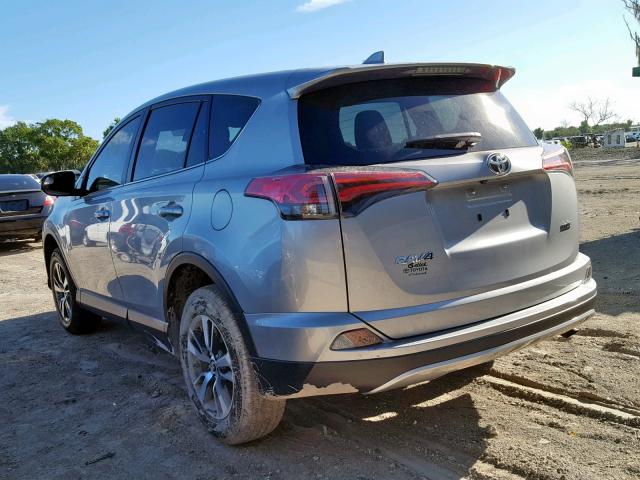 JTMWFREV9JJ203708 - 2018 TOYOTA RAV4 ADVEN SILVER photo 3