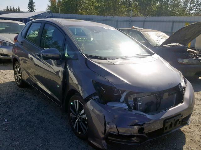 3HGGK5H84KM734030 - 2019 HONDA FIT EX GRAY photo 1