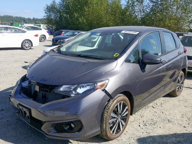 3HGGK5H84KM734030 - 2019 HONDA FIT EX GRAY photo 2