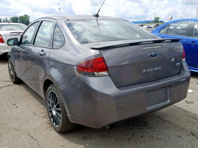 1FAHP3GN0AW294411 - 2010 FORD FOCUS SES GRAY photo 3