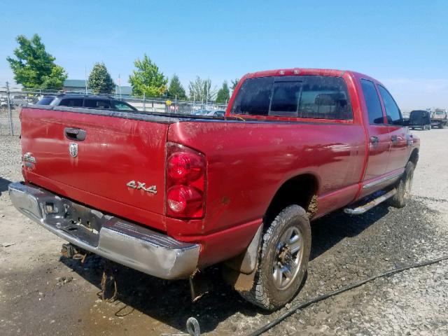 3D7KS28A88G180658 - 2008 DODGE RAM 2500 S Կարմիր լուսանկար 4