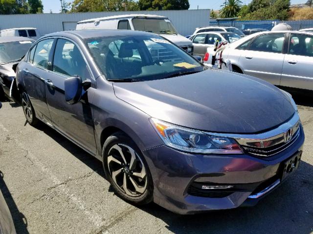 1HGCR3F89HA023737 - 2017 HONDA ACCORD EXL GRAY photo 1