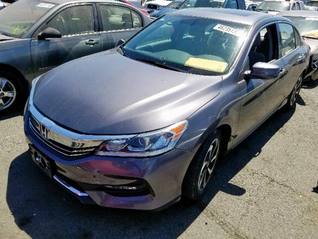 1HGCR3F89HA023737 - 2017 HONDA ACCORD EXL GRAY photo 2