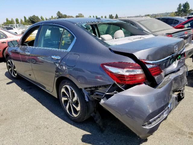 1HGCR3F89HA023737 - 2017 HONDA ACCORD EXL GRAY photo 3