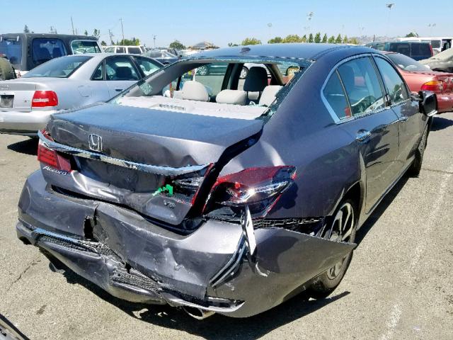 1HGCR3F89HA023737 - 2017 HONDA ACCORD EXL GRAY photo 4