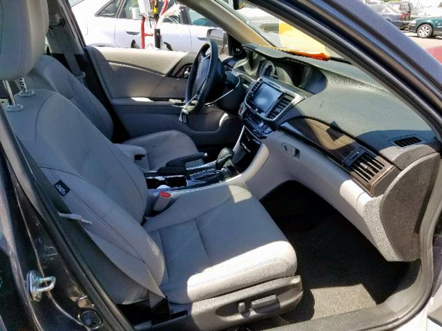 1HGCR3F89HA023737 - 2017 HONDA ACCORD EXL GRAY photo 5