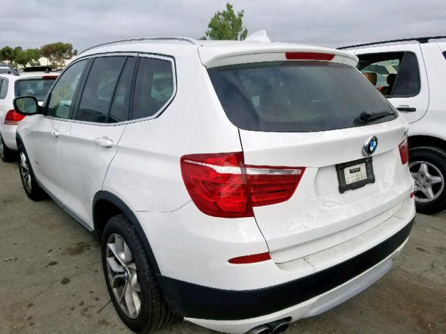 5UXWX7C50BL732604 - 2011 BMW X3 XDRIVE3 WHITE photo 3