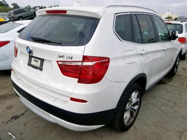 5UXWX7C50BL732604 - 2011 BMW X3 XDRIVE3 WHITE photo 4