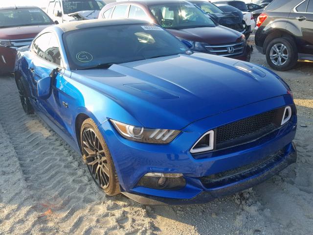 1FA6P8CF0H5290636 - 2017 FORD MUSTANG GT BLUE photo 1